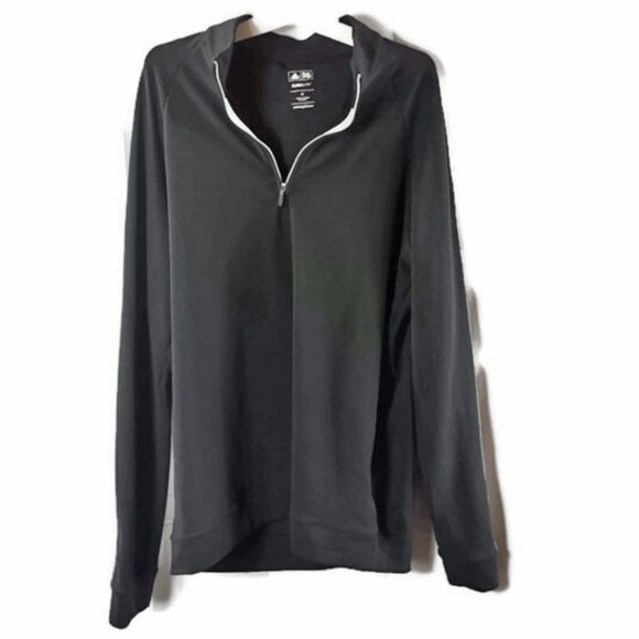 Adidas Golf Mens Black Long Sleeve Quarter Zip Track Jacket Medium - Picture 1 of 5